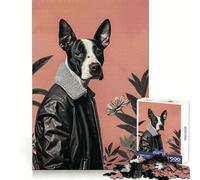 Rompecabezas de 1000 Piezas con Retrato de Perro Borador para Adolescentes Estimula la Mente, relaja, es Divertido y Tiene un diseño Limpio Regalo Ideal (50x75cm)