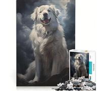 Rompecabezas de 1000 Piezas con Retrato de Perro de montaña de los Pirineos Juego de ingenio para Relajarse intelectualmente Regalo de cumpleaños Regalos 38x26cm