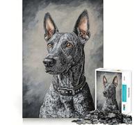 Rompecabezas de 1000 Piezas con Retrato de Perro en Blanco y Negro,Corte preciso,Juguete para desarrollar la Capacidad cognitiva,Juego Relajante para el Tiempo de Juego,Regalo de cumpleaños (38x52cm)