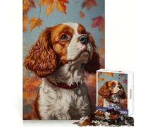 Rompecabezas de 1000 Piezas con Retrato de Perro otoñal para adolescentesPiensa Que el Tiempo de Entrenamiento está Bien invertidoBordes definidosRegalo Festivo (50x75cm)