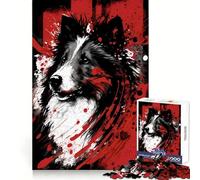 Rompecabezas de 1000 Piezas con Retrato de Perro Sheltie para Adultos, Juguete para ejercitar la Mente, diseño de Ocio Suave, Regalo de Temporada 38x52cm
