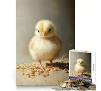 Rompecabezas de 1000 Piezas con Retrato de Pollito Enojado para Adolescentes Estimulación cognitiva Tiempo Libre Cierre hermético Regalo navideño (38x26cm)