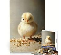 Rompecabezas de 1000 Piezas con Retrato de Pollito Enojado para Adultos Mejora la Memoria Ideal para Momentos de Ocio Arte Cortado con láser (50x75cm)