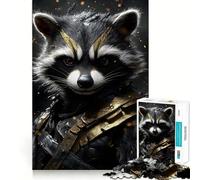 Rompecabezas de 1000 Piezas con Retrato de Rocket Raccoon para Adolescentes Mejora la Memoria Ideal para Relajarse Bordes precisos Regalo Elegante (50x75cm)