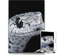 Rompecabezas de 1000 Piezas con Retrato de Serpiente en Primer Plano para Adolescentes, Juego de Aprendizaje de Pensamiento estratégico, Regalo Ideal para Cualquier Evento, tamaño 50x75cm