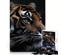 Rompecabezas de 1000 Piezas con Retrato de Tigre en su hábitat Natural para Adolescentes Juguete para desarrollar la lógica y la Capacidad de Entretenimiento Corte preciso 50x75cm