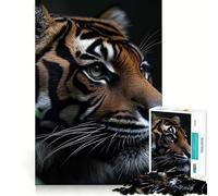 Rompecabezas de 1000 Piezas con Retrato de Tigre en su hábitat Natural para Adolescentes Juguete para desarrollar la lógica y la Capacidad de Entretenimiento Corte preciso 50x75cm