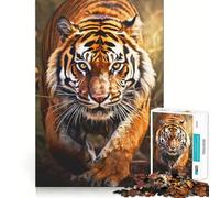 Rompecabezas de 1000 Piezas con Retrato de Tigre para Adolescentes Desarrolla la Mente y estimula el Tiempo Libre Bordes precisos Regalo Original 38x26cm