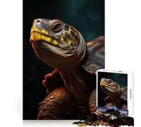 Rompecabezas de 1000 Piezas con Retrato de Tortuga para Adolescentes Destreza Mental Diversión Tranquila Corte Premium Regalo Ideal para Las Fiestas (50x75cm)