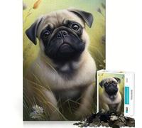 Rompecabezas de 1000 Piezas con Retrato de un Adorable Cachorro para Adolescentes Juguete de lógica para Jugar en Grupo Corte de precisión Regalo Original (38x26cm)