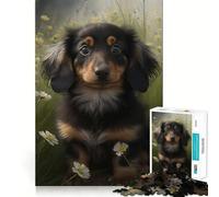 Rompecabezas de 1000 Piezas con Retrato de un Lindo Cachorro para Adolescentes Mejora la Memoria Fácil de Usar Ocio Corte Firme Decoración de Pared (38x26cm)
