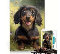 Rompecabezas de 1000 Piezas con Retrato de un Lindo Cachorro para Adolescentes Mejora la Memoria, se relaja, Tiene Bordes precisos y es un Regalo Creativo (50x75cm)