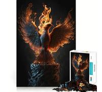 Rompecabezas de 1000 Piezas con Retrato del Ave Fénix para Adolescentes Mejora la Memoria Fácil de Usar Ocio Corte Firme Decoración de Pared (50x75cm)