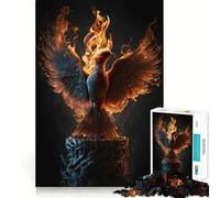 Rompecabezas de 1000 Piezas con Retrato del Ave Fénix para Adultos Juguete Inteligente para el hogar Bordes Lisos Artículo de colección (38x52cm)