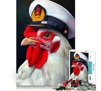 Rompecabezas de 1000 Piezas con Retrato del Capitán Pollo,Juego de articulaciones, Actividad Cerebral,Juego Divertido y Relajante,Regalo de decoración navideña (38x26cm)