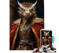Rompecabezas de 1000 Piezas con Retrato del Rey Dragón para Adultos Juego de ingenio para Pasar el rato en casa Durante Las Vacaciones Ideal para cumpleaños y Navidad (tamaño 38x52cm)