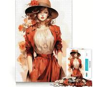 Rompecabezas de 1000 Piezas con Retrato en Acuarela de una Mujer con Sombrero para Adolescentes Desarrolla la Mente es Divertido Tiene Piezas de tamaño Uniforme y precisas Ideal para Relajarse
