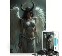 Rompecabezas de 1000 Piezas con Retrato híbrido de ángel y Demonio para Adultos Juguete para Resolver Problemas Juego de Corte de Calidad Profesional Actividad Relajante para Grupos en Interiores