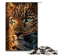 Rompecabezas de 1000 Piezas con Retratos de Leopardo para Adultos, Divertidos Rompecabezas para Toda la Familia, Juego Familiar para aliviar el estrés, Rompecabezas difícil de desafío, 1000 Piezas