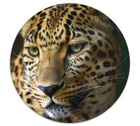 Rompecabezas de 1000 Piezas con Retratos de Leopardo, Rompecabezas Redondos, desafiantes Rompecabezas para Adolescentes, Ideal para una Noche de Juegos en Familia (tamaño 67,5 x 67,5 cm)