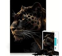 Rompecabezas de 1000 Piezas con Retratos de panteras Negras,Corte Exacto,Juego de lógica,Juego Relajante,decoración navideña para el hogar 38x26cm