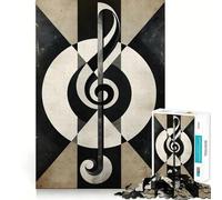Rompecabezas de 1000 Piezas con ritmos de música Retro para Adolescentes Juego Inteligente para Jugar en Grupo Ensamblaje de imágenes Decoración de Pared (38x26cm)