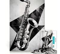 Rompecabezas de 1000 Piezas con ritmos de música Retro para Adolescentes, Juguete de lógica Fuerte para Disfrutar en Familia, Bordes Transparentes, Sorpresa cálida (38x26cm)