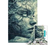 Rompecabezas de 1000 Piezas con rostros Femeninos en Nubes de tormenta Rompecabezas para Adolescentes Ideal para Pasar el Tiempo en casa Un Reto para completar Regalo para Reducir el estrés 38x26cm