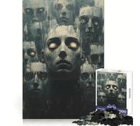 Rompecabezas de 1000 Piezas con rostros surrealistas Pintados en Tonos Oscuros para Adolescentes Juguete de lógica Fuerte Que relaja la Mente Bordes definidos Sorpresa de cumpleaños 50x75cm