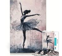 Rompecabezas de 1000 Piezas con Silueta de Bailarina de Ballet Juego de articulación precisa Juguete cognitivo Juego de Tiempo Libre Regalo Divertido de Navidad (50x75cm)