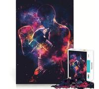 Rompecabezas de 1000 Piezas con Silueta de Galaxia boxeadora,Juego de Ajuste preciso,Juguete Creativo y Divertido,Juego de Paz,Regalo navideño Tranquilo 50x75cm