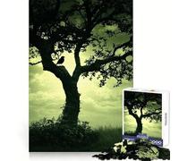 Rompecabezas de 1000 Piezas con Silueta de pájaro en un árbol para Adolescentes Mejora la Memoria Tiempo Libre Diseño de Corte sólido Artículo de Santa Claus 38x26cm