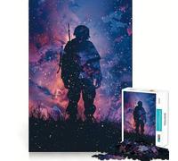 Rompecabezas de 1000 Piezas con Silueta de Soldado galáctico para Adultos y Adolescentes Juguete de Habilidad, Relajante y Divertido Bordes Ajustados Regalo Ideal para Festivales (38x26cm)