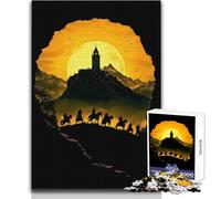 Rompecabezas de 1000 Piezas con Siluetas de Jinetes, Actividad de Ocio Relajante, Corte de precisión, Borde Liso, Juguete de Juego, tamaño 50x75cm
