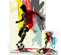 Rompecabezas de 1000 Piezas con Siluetas de Jugadores de fútbol belgas,Bordes definidos,decoración Creativa,Juguete para desarrollar la Habilidad,diversión fácil, (38x52cm)