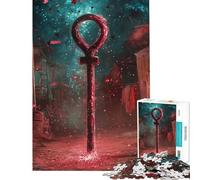 Rompecabezas de 1000 Piezas con símbolos egipcios para Adultos Diversión en casa desafío difícil Juguetes de decoración para el hogar para Mayores de 14 años (50x75cm)