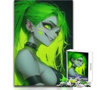 Rompecabezas de 1000 Piezas con Sonrisa de Elfo de neón, Juego Divertido para el Desarrollo cognitivo, reflexivo para Celebraciones, tamaño 50x75cm