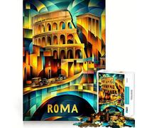 Rompecabezas de 1000 Piezas con temática cubista Romana para Adolescentes Juego Inteligente para Jugar en Grupo Ensamblaje de imágenes Decoración de Pared (50x75cm)