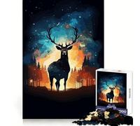 Rompecabezas de 1000 Piezas con temática de Animales Naturaleza Ciervos y Cosmos para Adultos Ideal para ejercitar la Mente Disfrutar de Momentos tranquilos y Relajarse Bordes Suaves Un entrañable