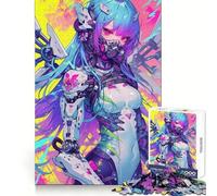 Rompecabezas de 1000 Piezas con temática de Anime, Estilo Adolescente futurista, para desarrollar el Cerebro, Relajarse, Limpiar fácilmente y armar Regalo Ideal para Navidad (50x75cm)