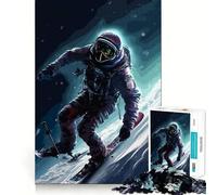 Rompecabezas de 1000 Piezas con temática de astronautas esquiadores y Planetas para Adolescentes Juguete Inteligente para el hogar Corte preciso Regalo Original 50x75cm