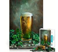 Rompecabezas de 1000 Piezas con temática de Cerveza,Día de San Patricio,Corte preciso,Arte Creativo,Juego fácil,decoración navideña (38x26cm)