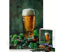 Rompecabezas de 1000 Piezas con temática de Cerveza y el Día de San Patricio para Adultos Estimula la Mente, fomenta la Tranquilidad y es un excelente Regalo (38x26cm)