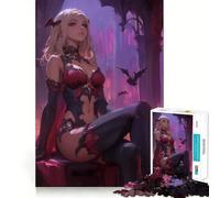Rompecabezas de 1000 Piezas con temática de Chica Vampiro en un Entorno gótico Ideal para Aumentar la concentración y divertirse Cortado con láser para un Ajuste Actividad para Compartir con Seres