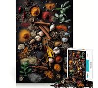 Rompecabezas de 1000 Piezas con temática de Especias, Comida y Cocina para Adolescentes Juguete de lógica y Rompecabezas para armar Diversión con Corte de precisión Regalo Elegante 38x26cm