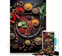 Rompecabezas de 1000 Piezas con temática de Especias, Comida y Cocina para Adolescentes Mejora la Memoria y Alivia el estrés Corte Regalo Ideal 38x52cm