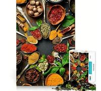 Rompecabezas de 1000 Piezas con temática de Especias, Comida y Cocina para Adultos Juguete para ejercitar la Mente Juego en Grupo Diseño nítido Regalo Encantador 50x75cm