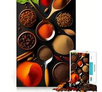 Rompecabezas de 1000 Piezas con temática de Especias, Comida y Cocina para Adultos Juguete para ejercitar la Mente Diversión Casual Corte de precisión Regalo artístico 38x26cm
