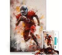 Rompecabezas de 1000 Piezas con temática de fútbol Americano para Adultos Diversión para Entrenar la Mente Componentes Resistentes y de Corte Limpio Actividad Relajante para desconectar (50x75cm)