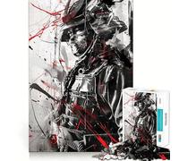 Rompecabezas de 1000 Piezas con temática de Guerreros samuráis para Adolescentes Juguete de lógica sólida, diversión Tranquila, Corte de precisión, Regalo increíble (38x52cm)